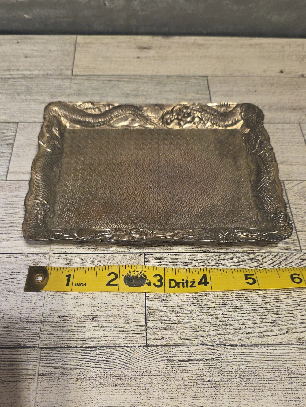 Vintage Decorative Metallic Dish -silver Finish